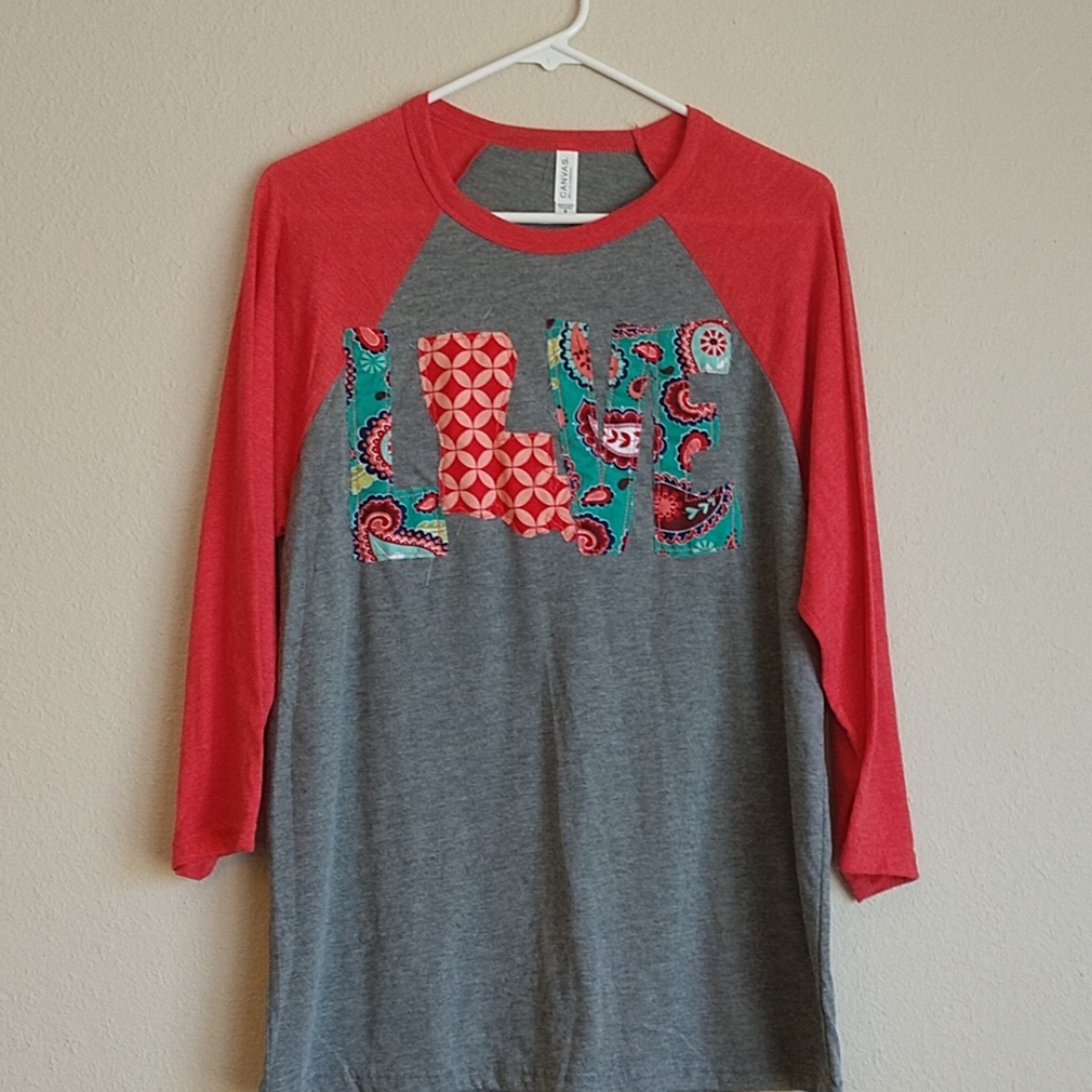 Louisiana Love Baseball Tee